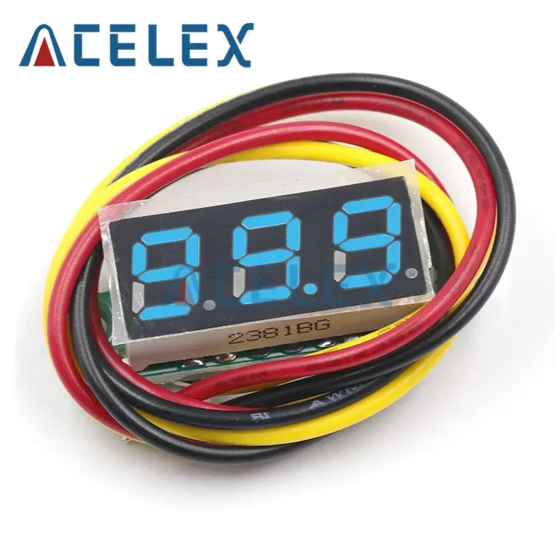 DC 0V-100V 0.28 inch LED Digital Voltmeter Voltage Meter Volt Detector Monitor Tester Panel Car 12V 24V Red Green Blue Yellow