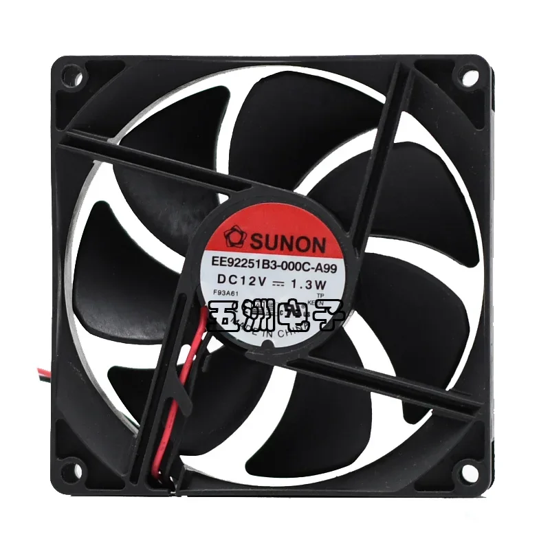 

Ltsf For SUNON EE92251B3-000C-A99 DC 12V 1.3W 90x90x25mm 2-Wire Server Cooling Fan 9cm