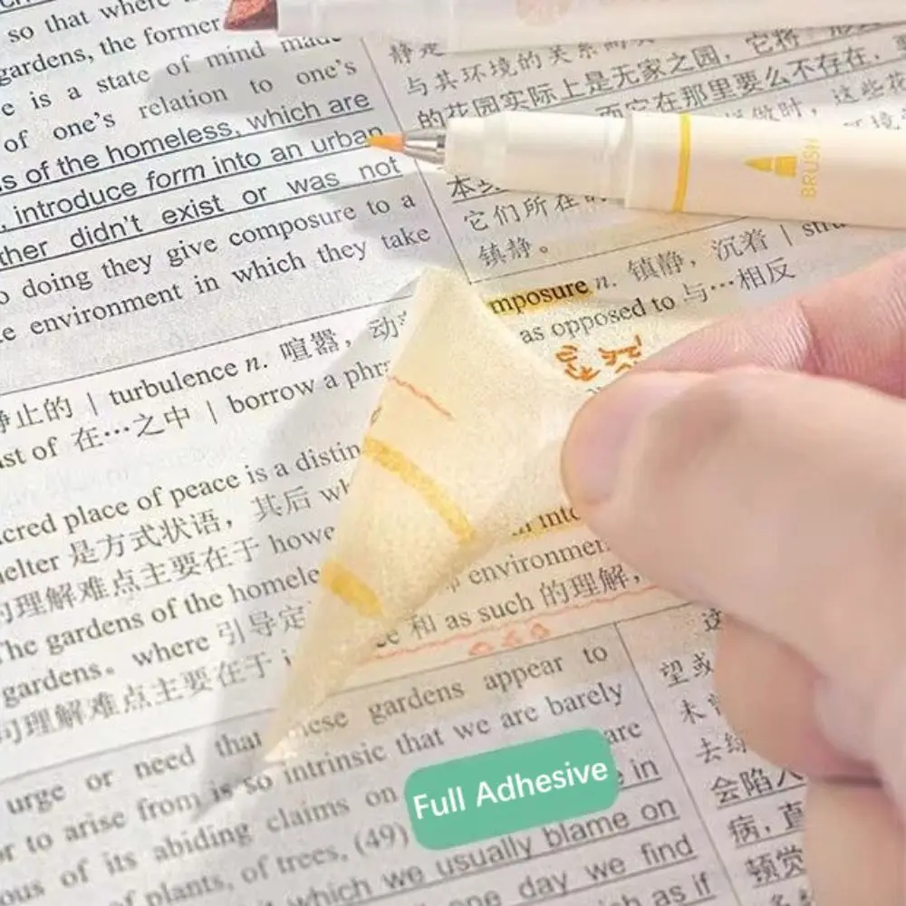 126 folhas transparente pérola perolada abas pegajosas volta adesivo completo gravável notas pegajosas estética papelaria em branco bloco de notas