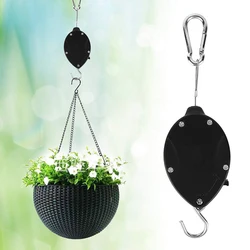 Retractable Plant Pulley Adjustable Flower Basket Hook Garden Hanging Basket Flower Pot Hook Bird Cage Home Decoration