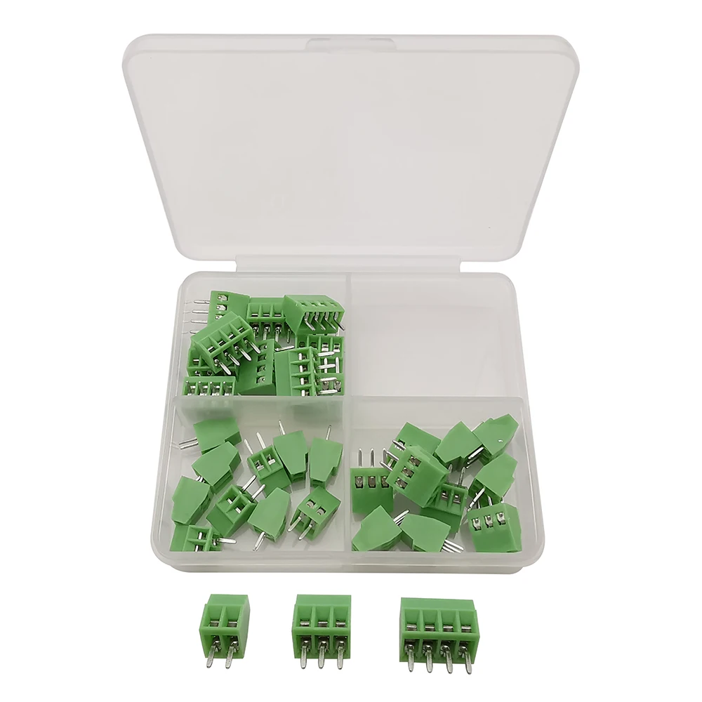 

30Pcs/Box 150V 6A KF128 2P 3P 4Pin Mini PCB Screw Terminal Block Connector for 26-18AWG Cable