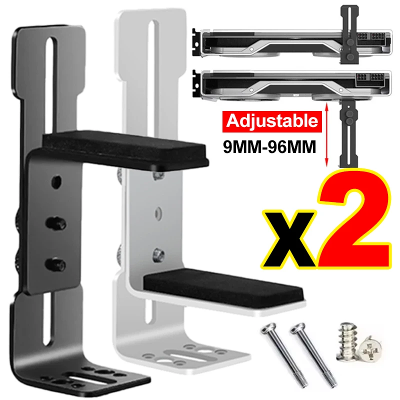 

1/2Pcs Chassis Fan Position Stainless Steel Computer Graphics Card Bracket Video Card Support Bracket for RTX 4090 4080 4070