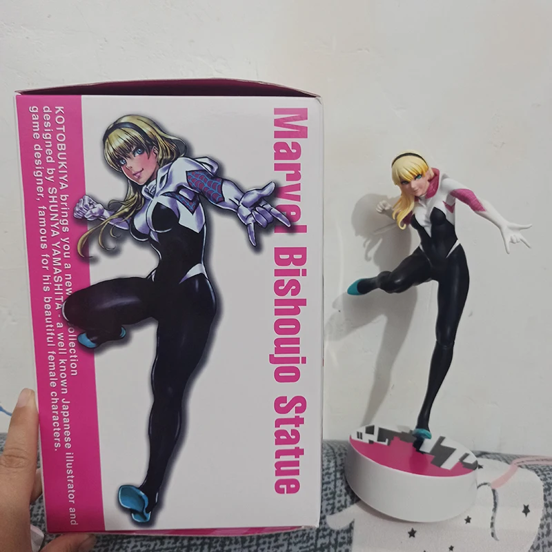 Revoltech Yamaguchi Spider Man Gwen Stacy sexy girl Anime Action Figure PVC toys Collection Figures Model Toys 22cm