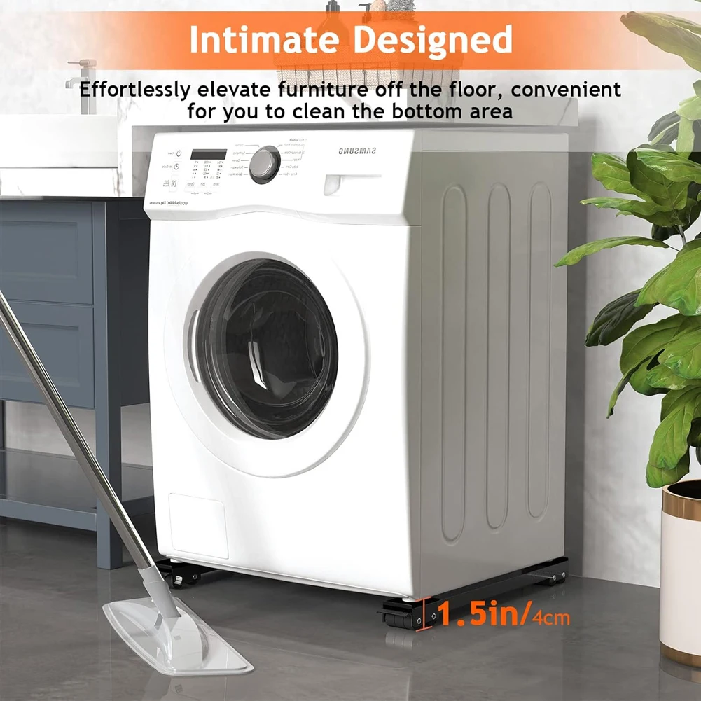 

24 Wheel Washing Machine Base Holder Heavy Duty Furniture Moving Tool Multifunctional Refrigerator Base Mount for Home Appliance