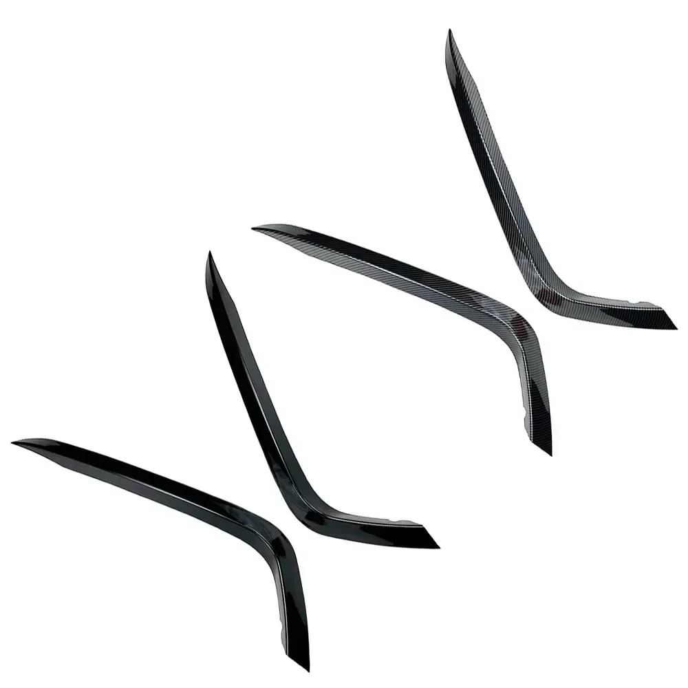 

For Volkswagen VW Arteon CC 2017-2020 Fog Frame Lamp Trim Blade Strip Light Eyebrow Splitter ABS Front Bumper Cover Wind Knife