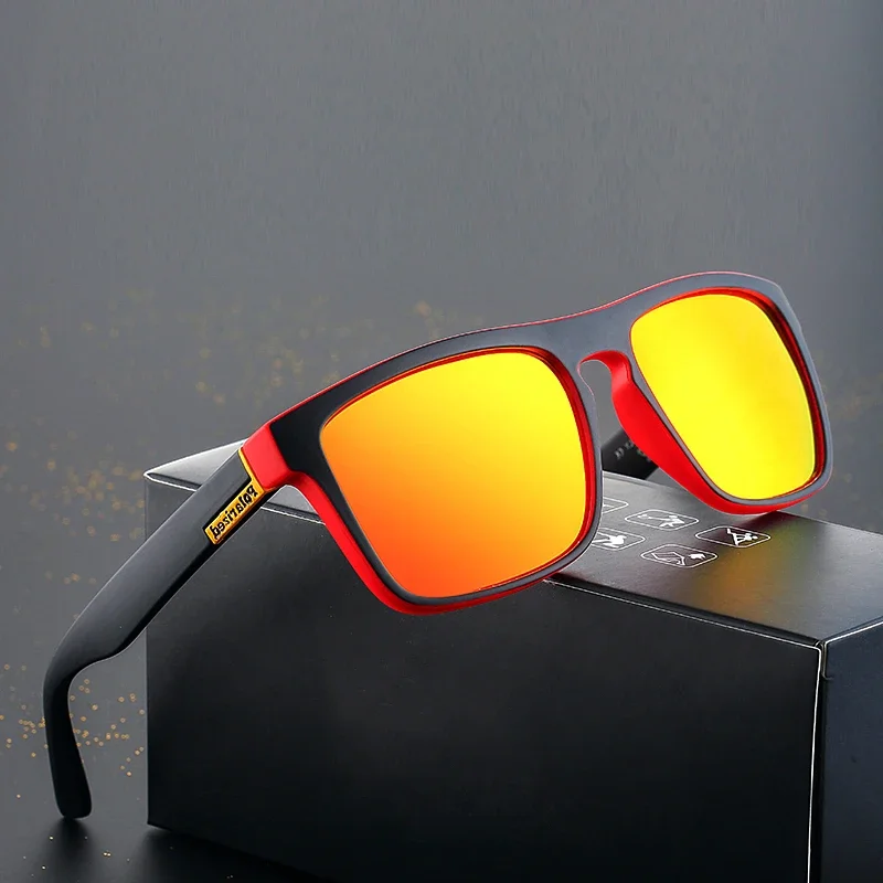 Óculos de sol polarizados quadrados retrô para homens e mulheres, óculos de sol extragrandes, Brand Design, Sports, Driver Shades, UV400