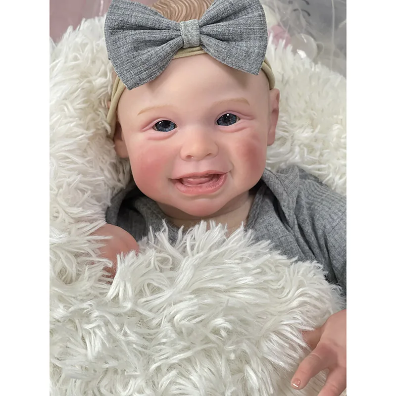 

NPK 20inch Reborn Doll Newborn Harper Lifelike Soft Touch Cuddly Body Doll Handmade with Genesis Paint Visible Veins Multiple