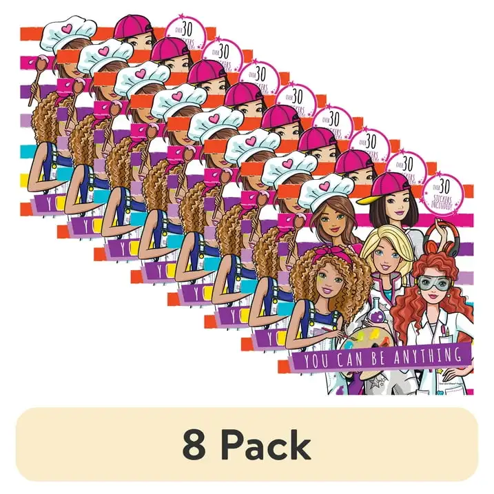 

(8 pack) Barbie 32-Page Coloring and Activity Book with Stickers, Paperback, by Bendon