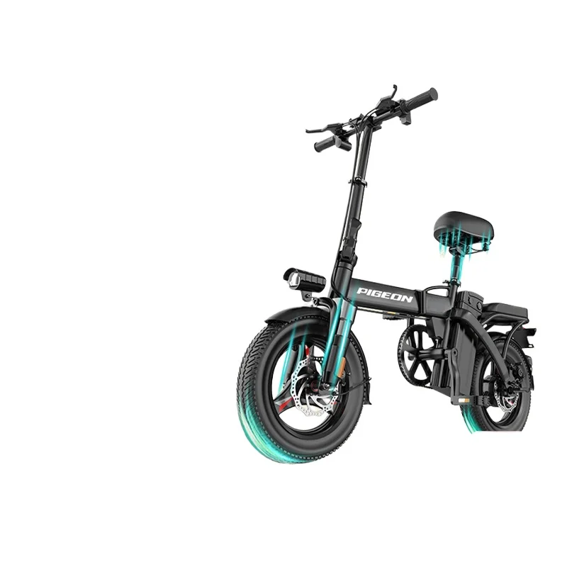 LYN folding electric bicycle driving ultra-light power transportation battery car