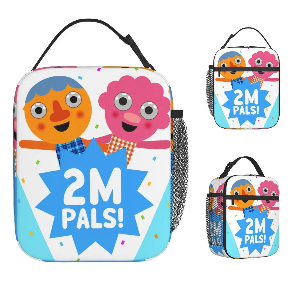 Noodle & Pals Lunch Bag For Child Super Simple Face Designer Lunch Box Cute Cooler Bag Portable Insulated Oxford Tote Food Bags