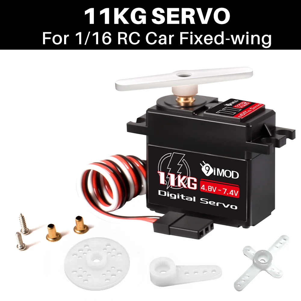 9IMOD 11KG Servo Digitale Metal Gear RC Servo 4.8V-7.4V Digitale Micro Motore con anima per il telecomando 1/16 Auto Aereo Ad Ala fissa