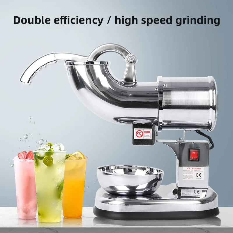 220V ice crusher double knife three knife ice shaver 110V commercial ice machine all stainless steel crushing