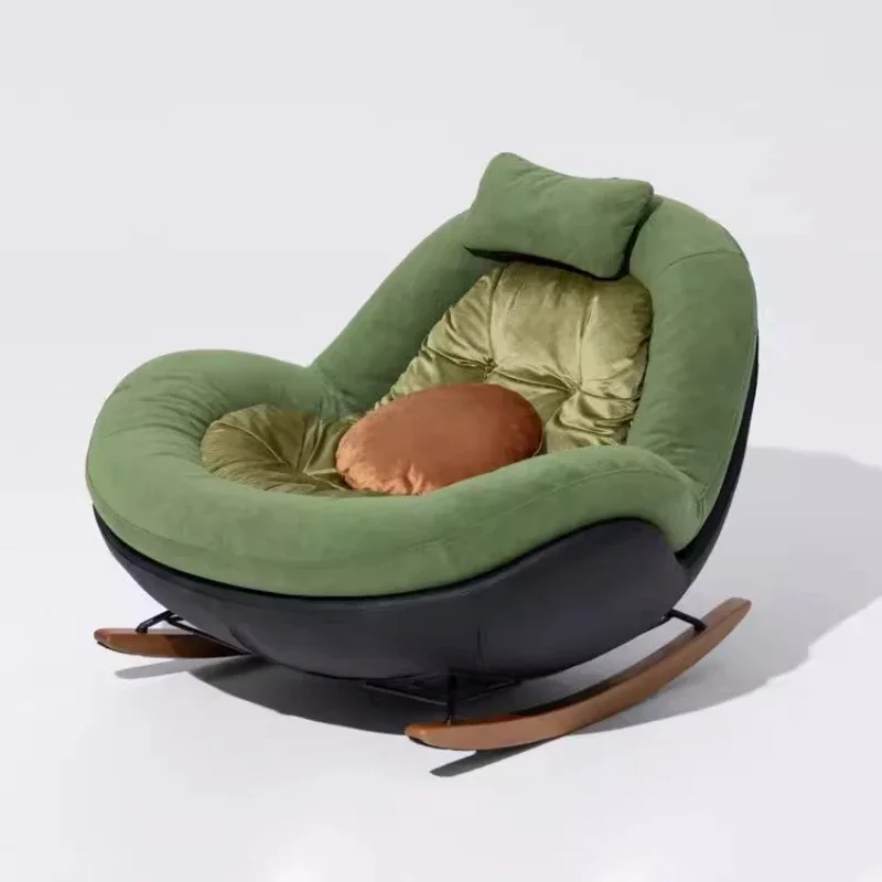 

"Avocado" medieval green cloud sofa rocking chair single chair small apartment living room bedroom study