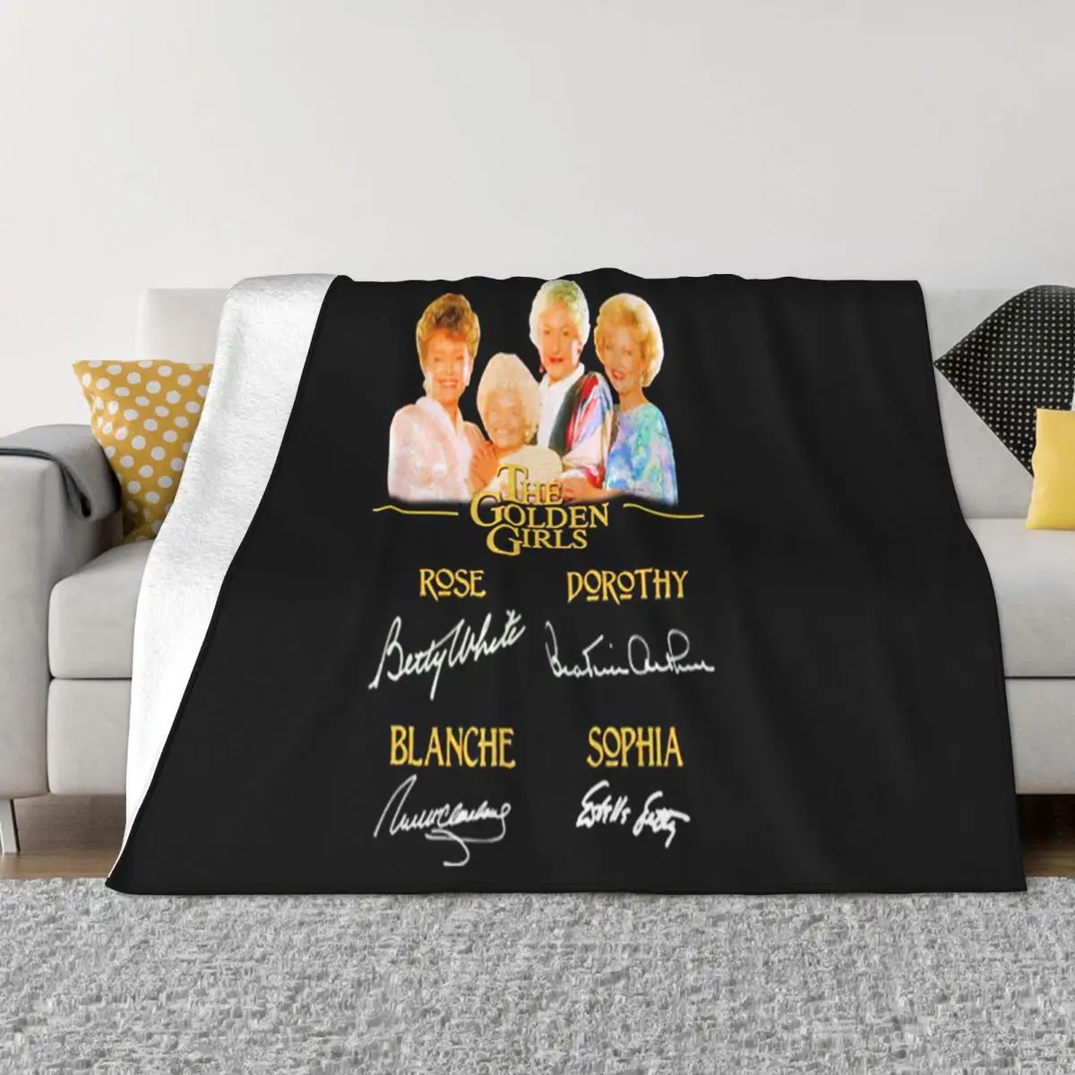 Женское одеяло в стиле рэп The Golden Girls All Signatures Rose Betty White Dorothy Blanche