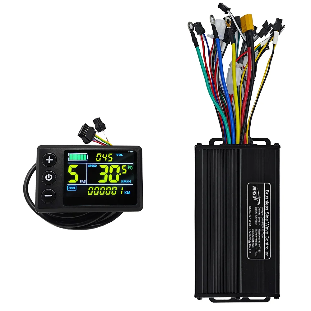 60V 30A 1000W-2000W Brushless Motor Sine Wave Controller 30A LCD Display Electric Bike Scooter E-bike