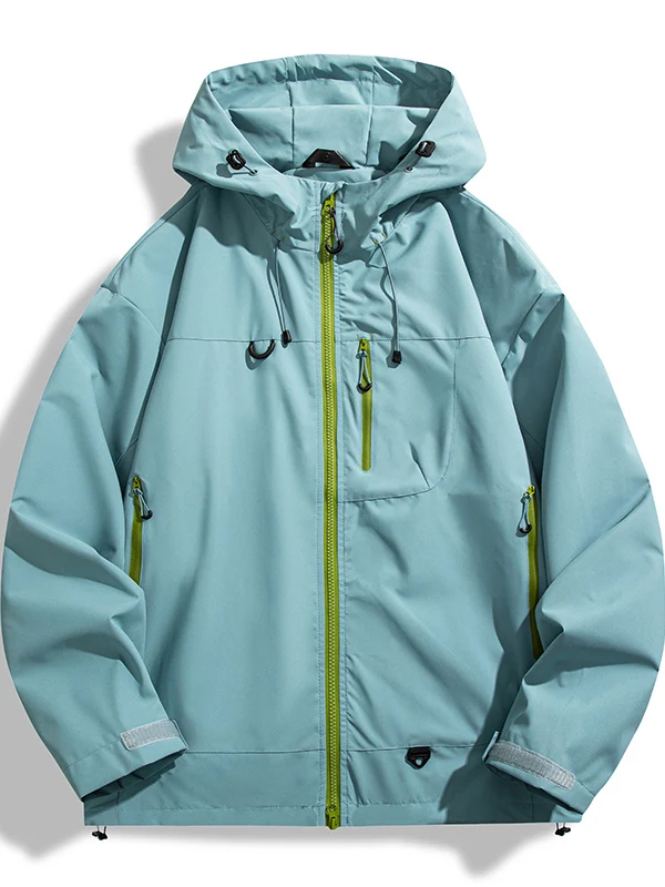 Three-in-One Women's Outdoor Climbing Jacket Loose Fit Windproof Waterproof Polyester Fiber Casual Daily Workwear Coat