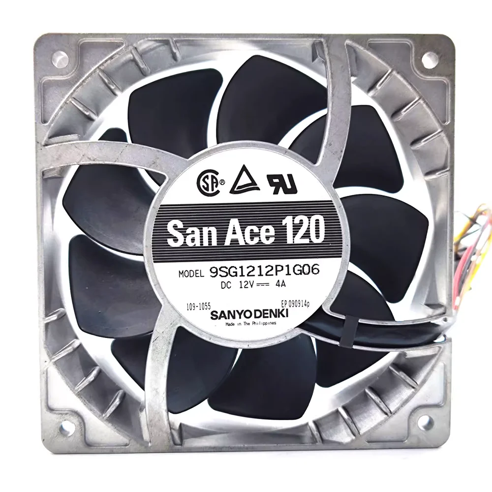 9SG1212P1G06 For Sanyo New 12cm high temperature fan speed fan violence 12038 12V 4A