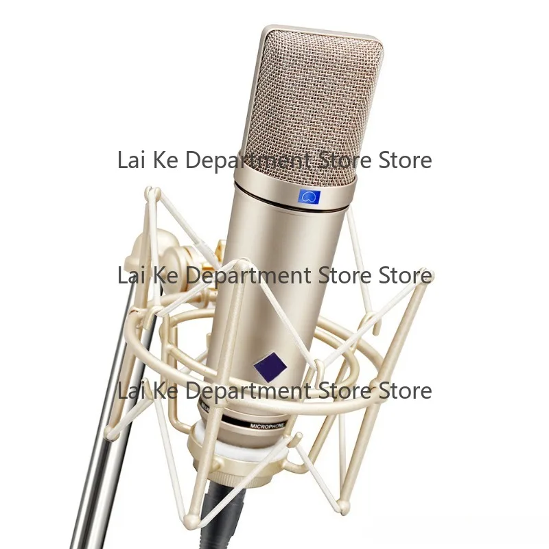 Professional U87 Large Diaphragm Condenser Microphone for Studio Live Streaming Karaoke Compatible with Phone Computer