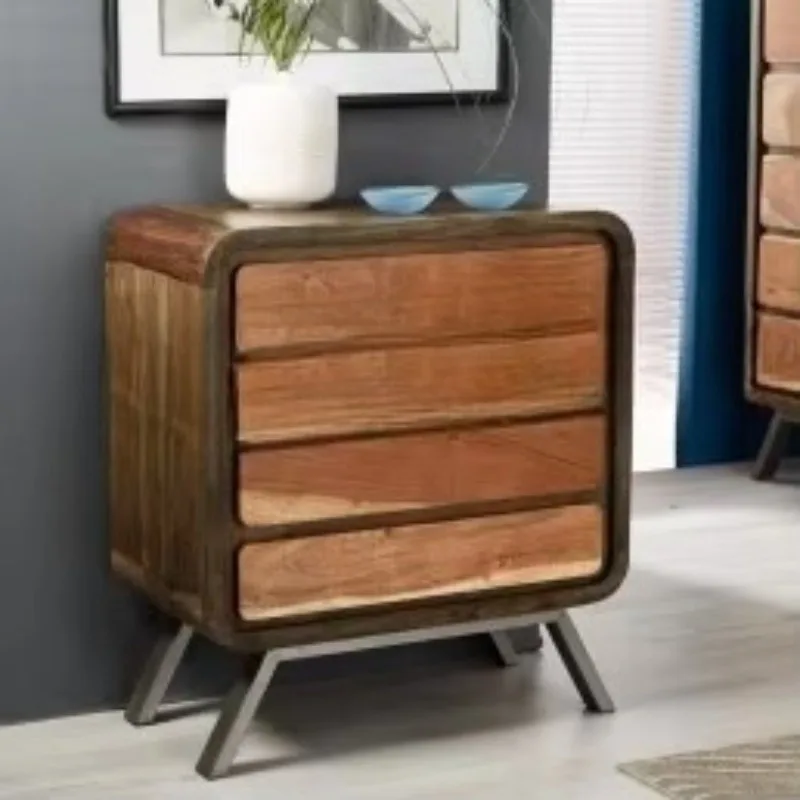 Contemporary modern recycled wood sideboard iron metal storage kitchen dining room living room home furniture