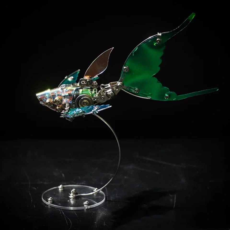 

Metal Butterfly Winged Flying Fish 3D Puzzle Mechanical Assembly Kit Marine Life DIY Steampunk Models Kits Gift