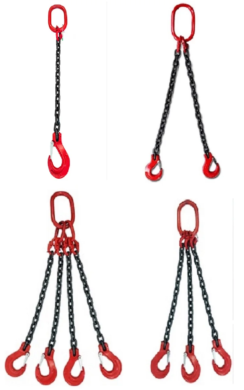 2Ton-11Tonx0.5-4M two legs 4-claw chain lifter for drum lifter clamp bucket barrel oil tank can chain sling