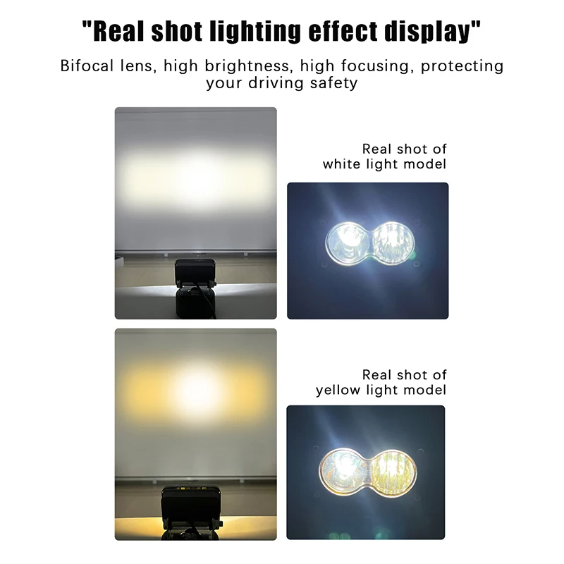 

Spot Beam LED Offroad Light 3 Inch for Motorcycle Pickup Truck, White Yellow Driving Work Lamp