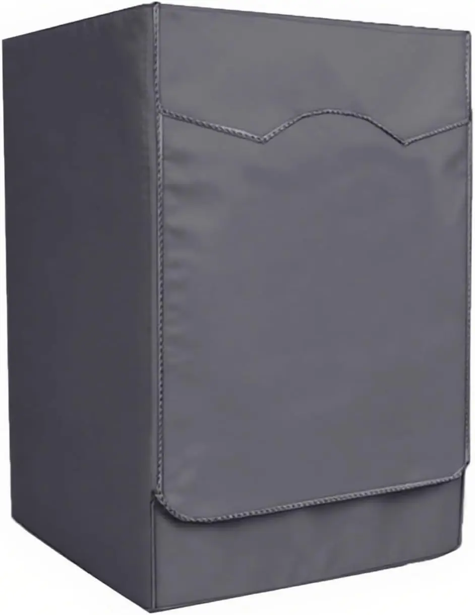 

Водонепроницаемый чехол для стиральной машины с фронтальной загрузкой и сушилки с молнией и карманом для хранения, материал 420D PU, серый