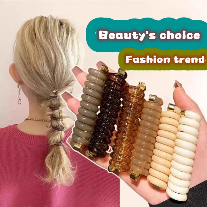 New Trend Telephone Line Hair Rope Fashion Women Hair Styling Headwear Ponytail Elastic Hair Ties Girls Braided Hair Accessories