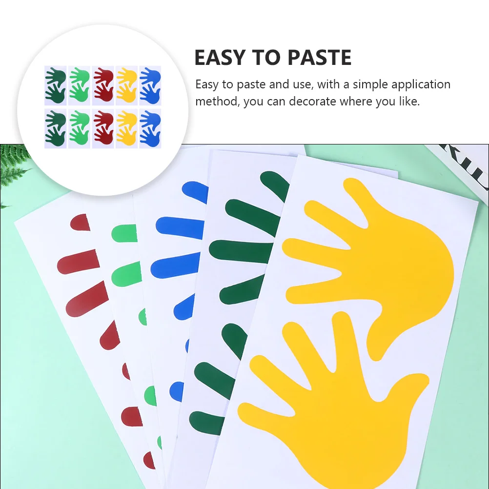 

20 Pairs Small H Palm Wall Stickers PVC Material Bedroom Kids Room Decor Adhesive DIY Decals Easy Paste Remove
