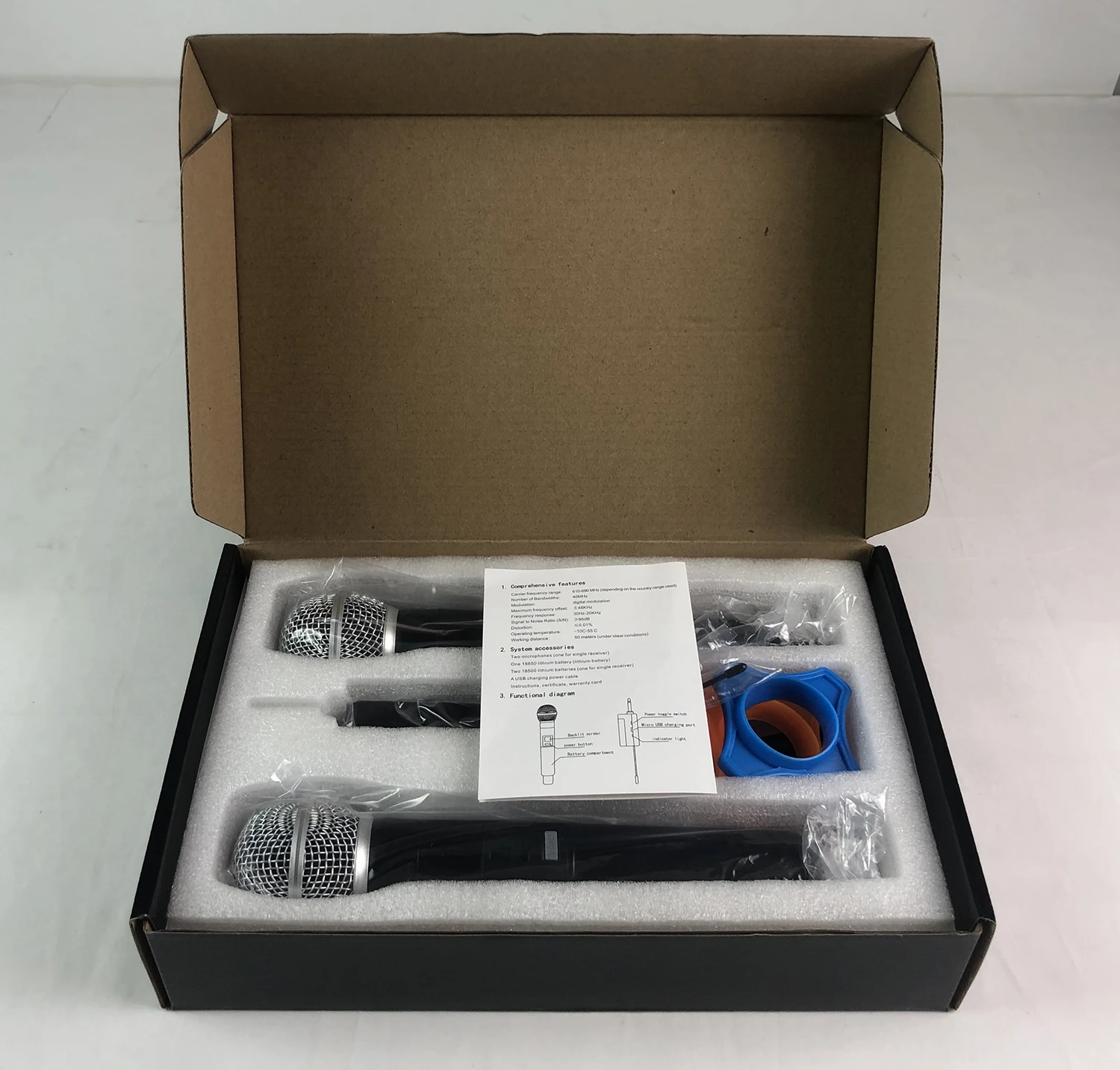 GAW-58B Hot Sale Plug and Play Wireless Microphone with Singing, KTV, Performance and Event Receivers