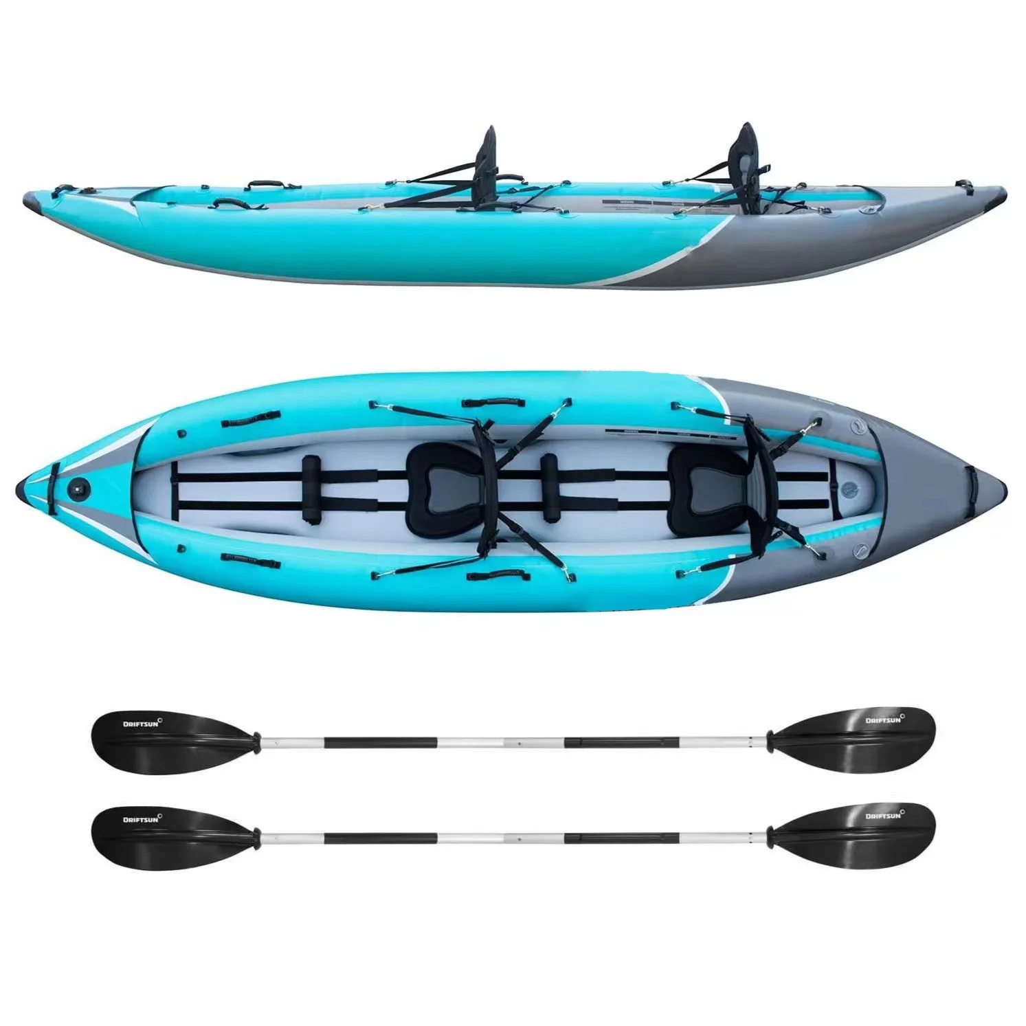 Two Persons Custom Multiple Colors Fishing Boat Paddleing With Pet Inflatable Boat Kayak