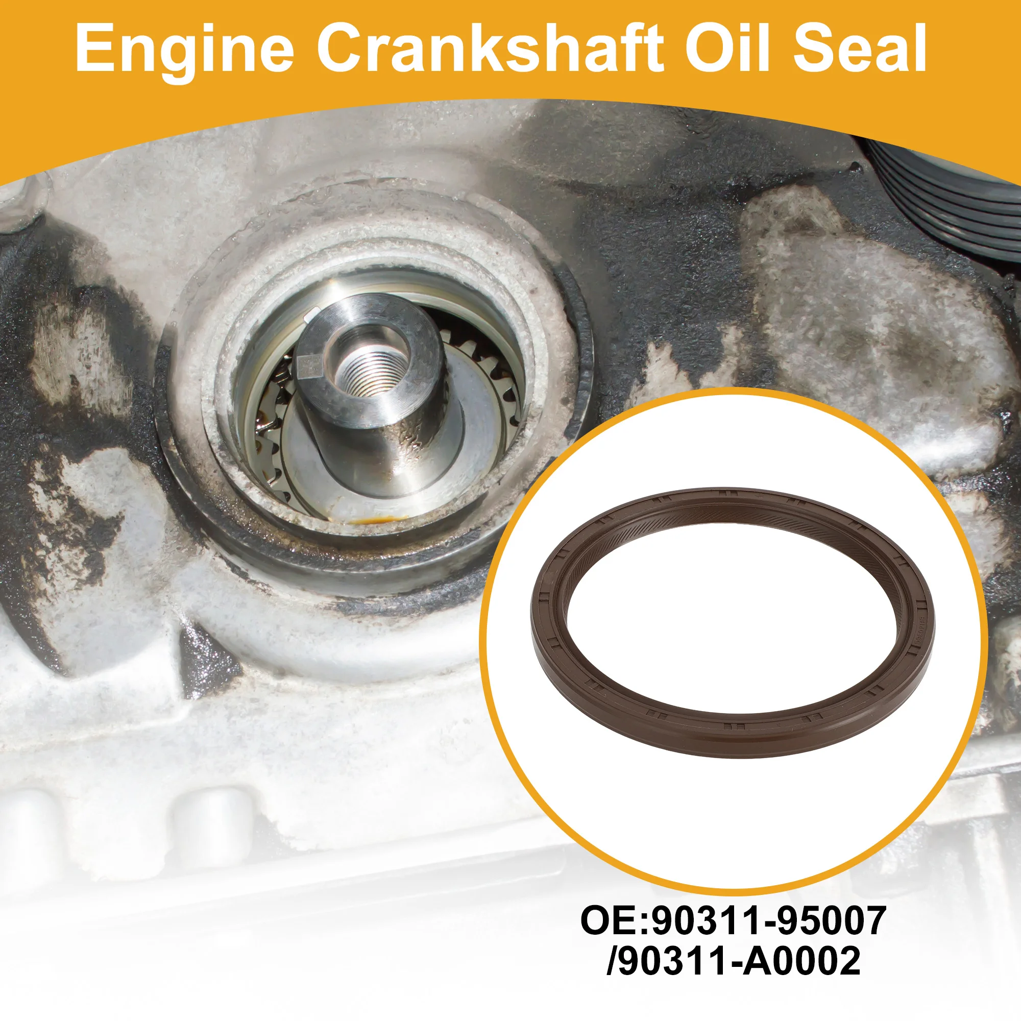 

UXCELL 1 Pc Rear Crankshaft Oil Seal for Lexus LS400 No.90311-95007/90311-A0002
