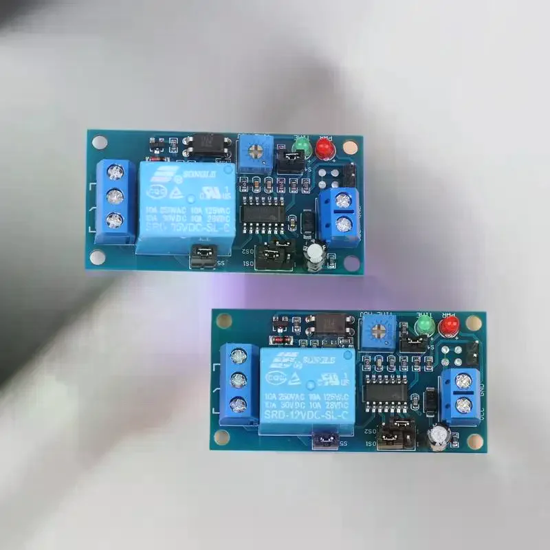 قابل للتعديل تأخير الوقت وحدة التتابع 5 فولت/12 فولت تيار مستمر تشغيل/تأخير إيقاف وحدة تبديل التتابع مع لوحة مرحلات الموقت
