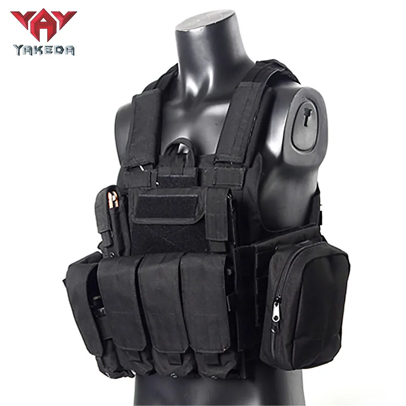 YAKEDA's Multifunctional Military Tactical Vest 600D Hunting Camouflage Vests Training Suit CS Airsoft Equipment