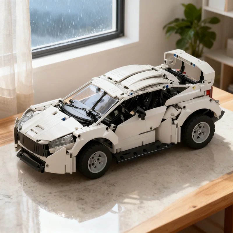 

1358pcs MOC Forded Fiesta Rally Car Technical Model Building Blocks Creative Display Gift Collectible Decor Kids Premium Adult
