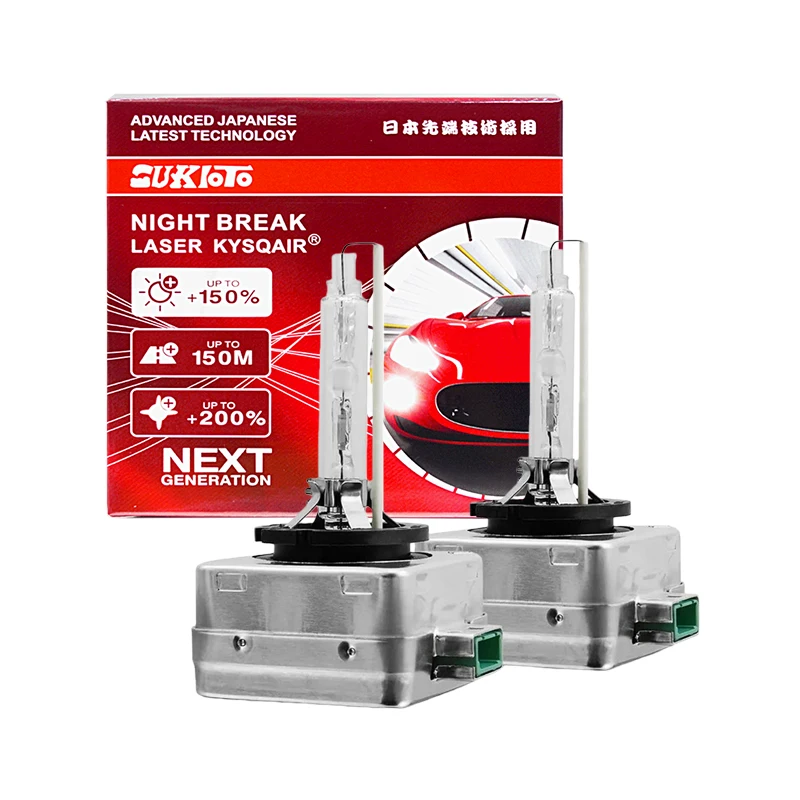 

SUKIOTO JAPAN 2PCS 35W HID Headlight D3S Xenon D1S Bulbs 6000K Headlamp Light For Audi A6 S6 RS6 C6 2009 2010 2011 Plug and Play