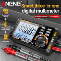 Smart Multimeter 3-in-1 Alarm Clock Calendar Tester ANENG 612 AC/DC Ammeter Voltmeter 4000 Count Digital Multimetro Home Tools