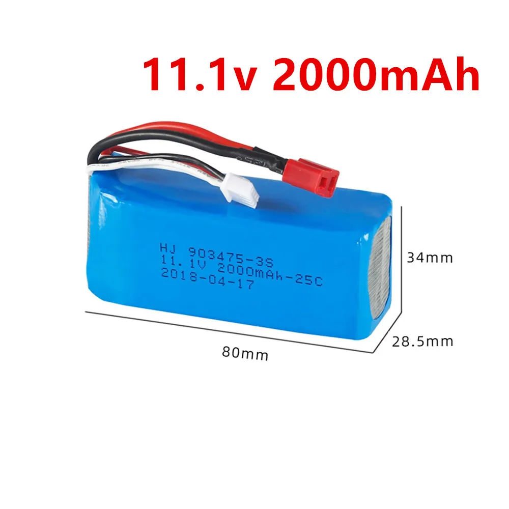 903475 11.1V 2000mAh Lipo Battery for FT012 Remote Control Speed Boat Spare Parts 11.1 V 3s Battery WIth T Plug