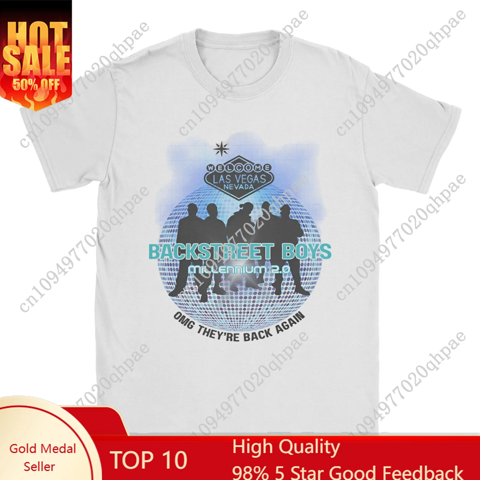 

Men Backstreet Boys Las Vegas Tour T Shirts 2025 Concert 100% Cotton Clothes Leisure Short Sleeve O Neck Tees Summer T-Shirt