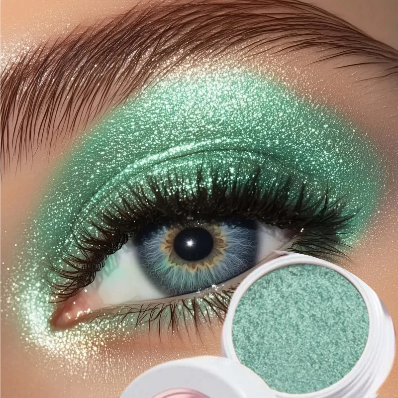 Paleta de sombra de ojos nacarada camaleón, brillo brillante, textura de patata de diamante, resaltador monocromático, herramientas de maquillaje de ojos