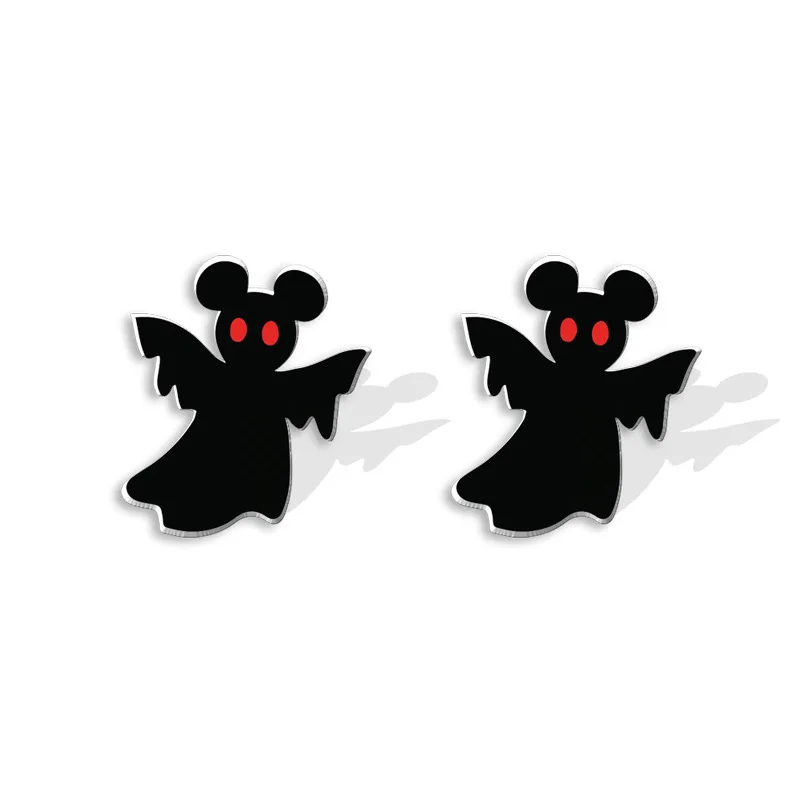 Disney Mickey Mouse Halloween Series Acrylic Earrings Cute Cartoon Minnie Fun Earrings Jewelry Accessories Decoration Girl Gifts