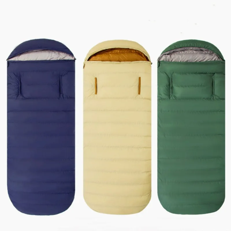 90cm Wide Down Sleeping Bag for Adults Winter Camping Tent Envelope Style Coldproof