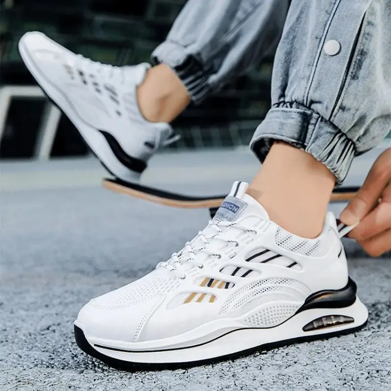 

Men's Spring Autumn Basketball Sports Shoes Versatile Trendy Casual Dad Shoes Breathable Mesh Running Shoes