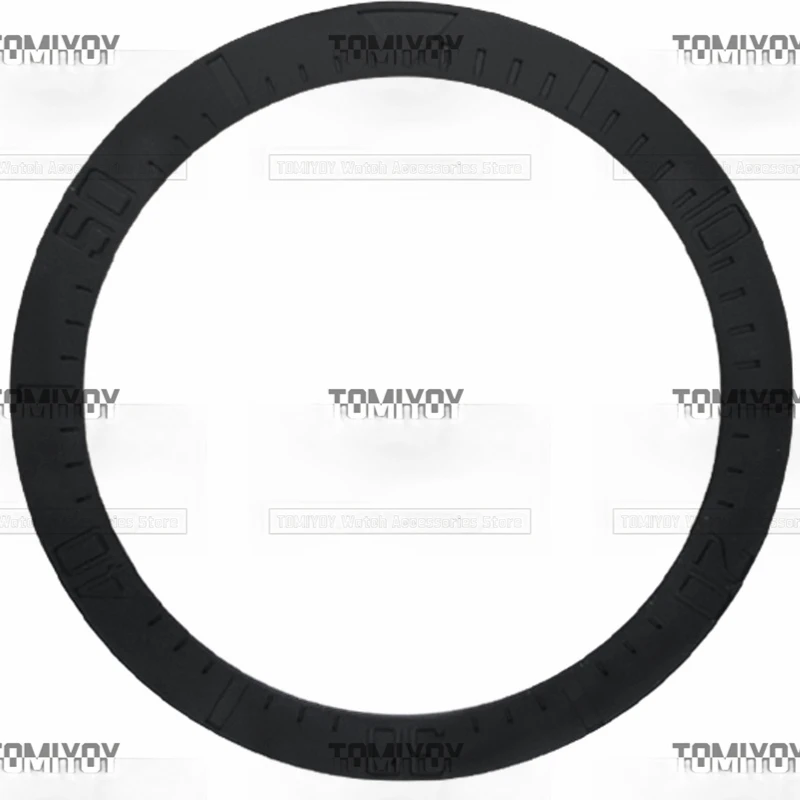 38MM Black Ceramic Sloped Watch Bezel Insert Fit For RLX SEA Mechanical Wristwatch
