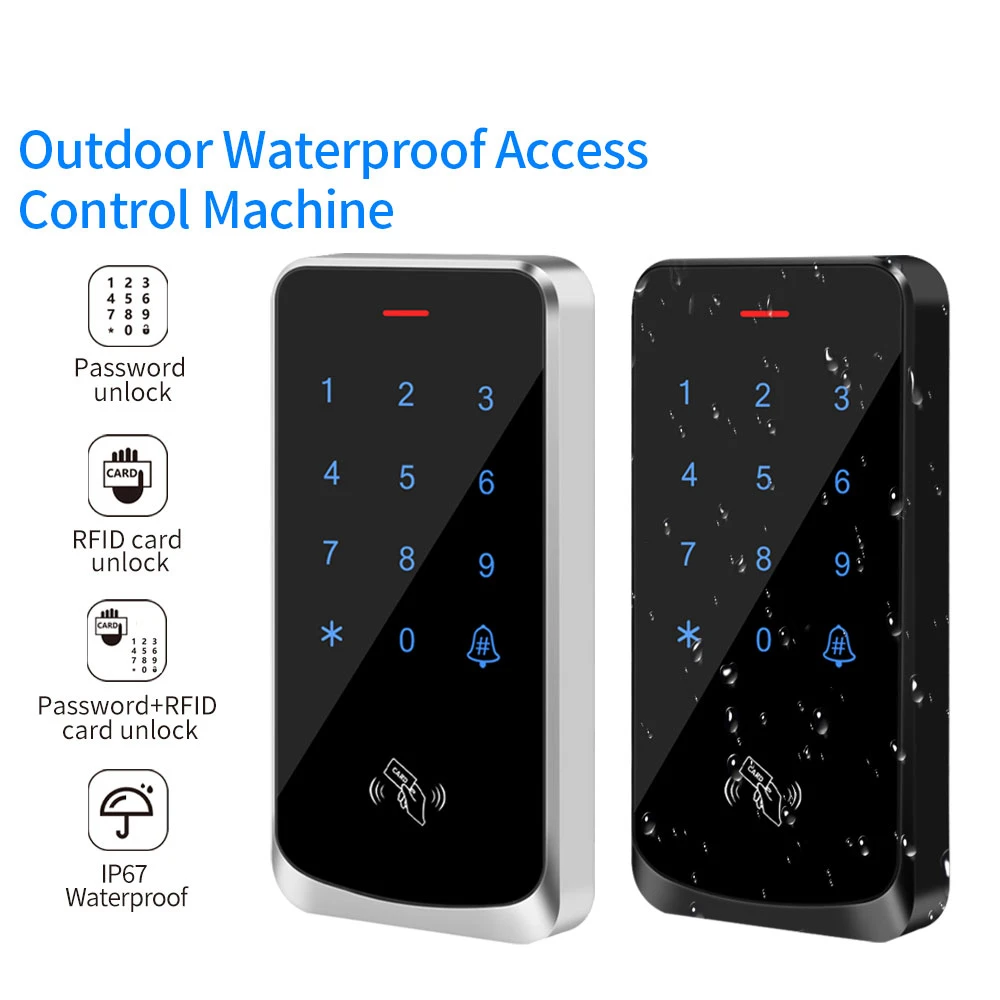 

RFID 125KHz Access Control Outdoor Waterproof Smart Electronic Door Lock System Touch Keypad Password Opener Access Controler