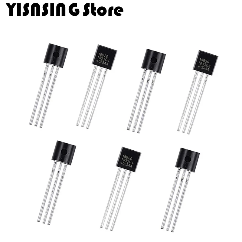 10PCS Waterproof 18B20 Temperature Sample DS18B20 Temperature Sensor Stainless Steel Package 1Meter/2 Meters/3Meters Wire