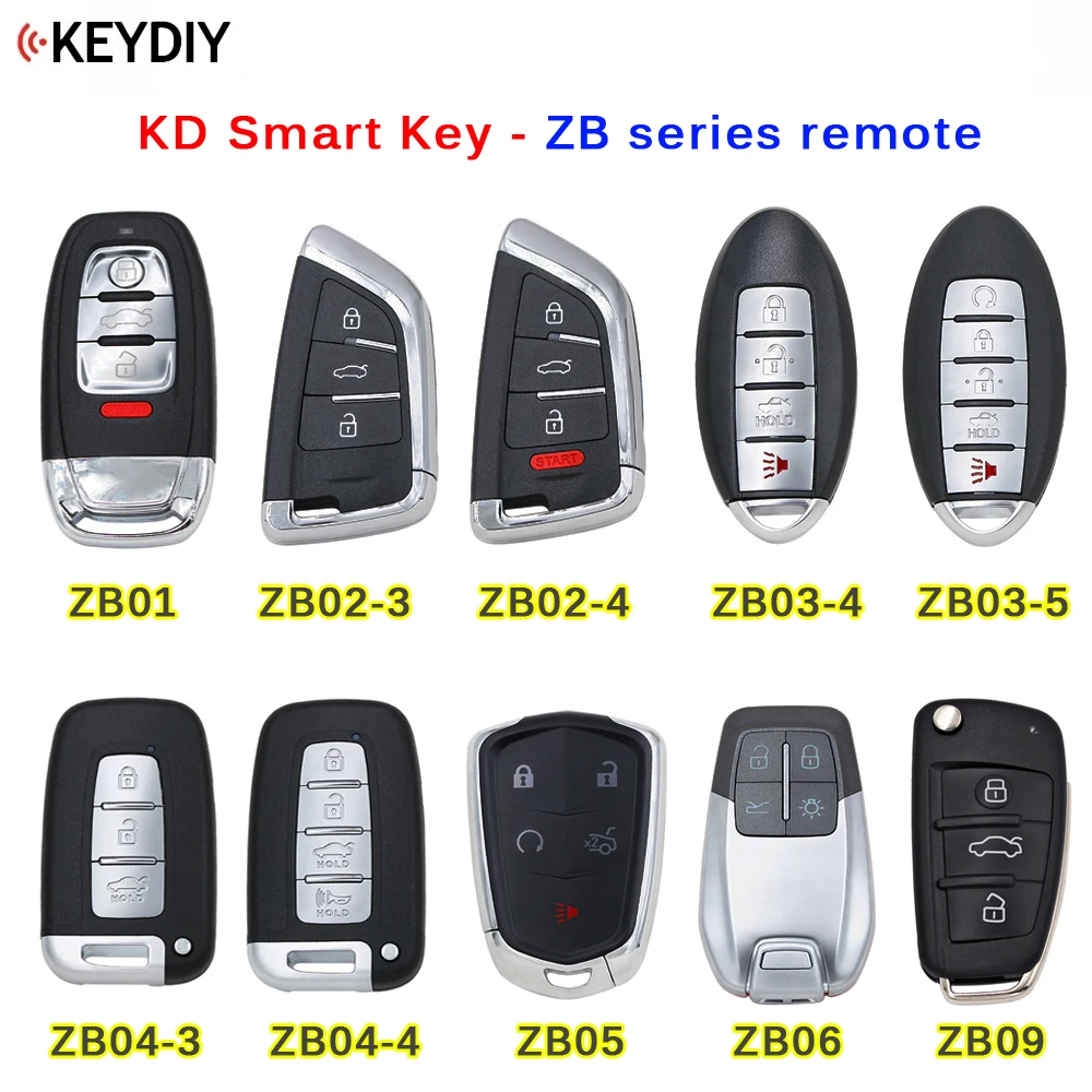 

KEYDIY Original ZB Series KD Smart Remote Key ZB01 ZB02-3 ZB02-4 ZB03-4 ZB03-5 ZB04-3 ZB04-4 ZB05 ZB06 ZB09 for KD-X2 KD-MAX