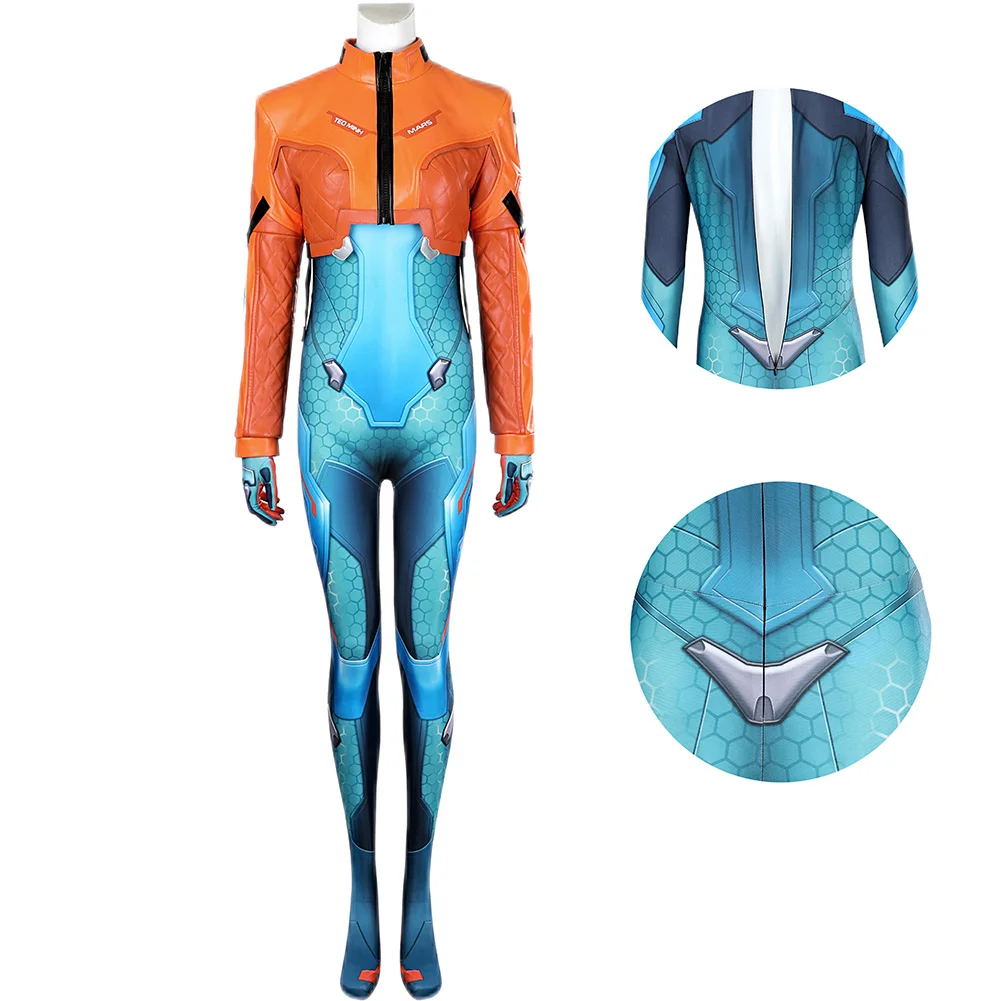 

Juno Cosplay Costume Women Girls Jumpsuit Coat Fantasy Game OW Halloween Carnival Party Outfits