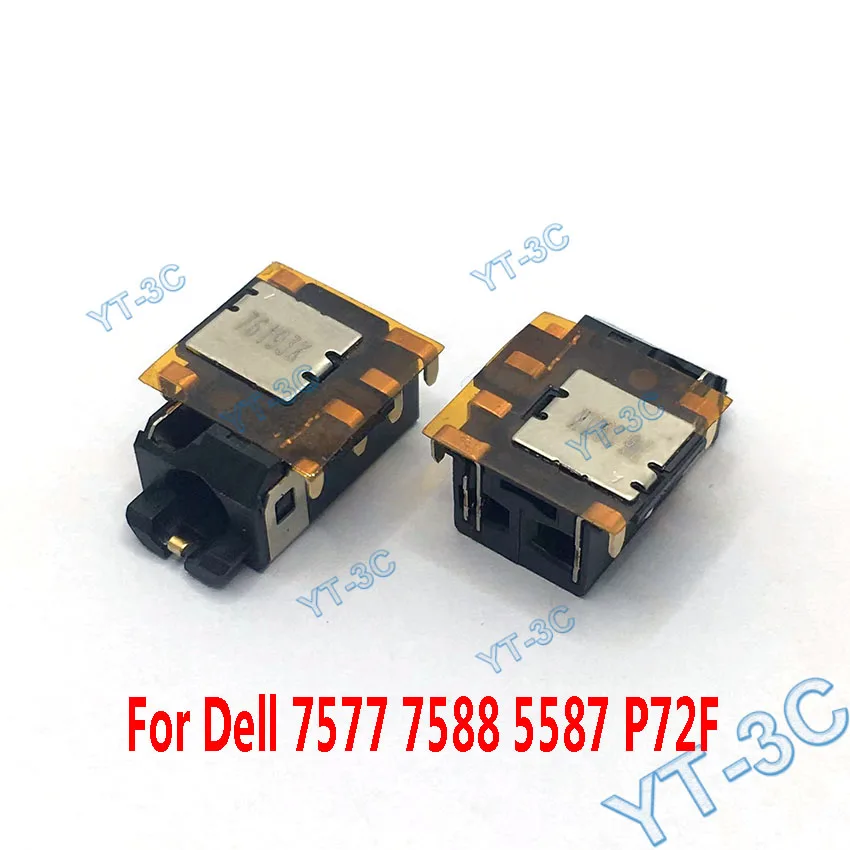 2PCS 새로운 오디오 잭 헤드폰 포트 커넥터 소켓 노트북 3.5mm 7pin, Dell 7577 7588 5587 P72F