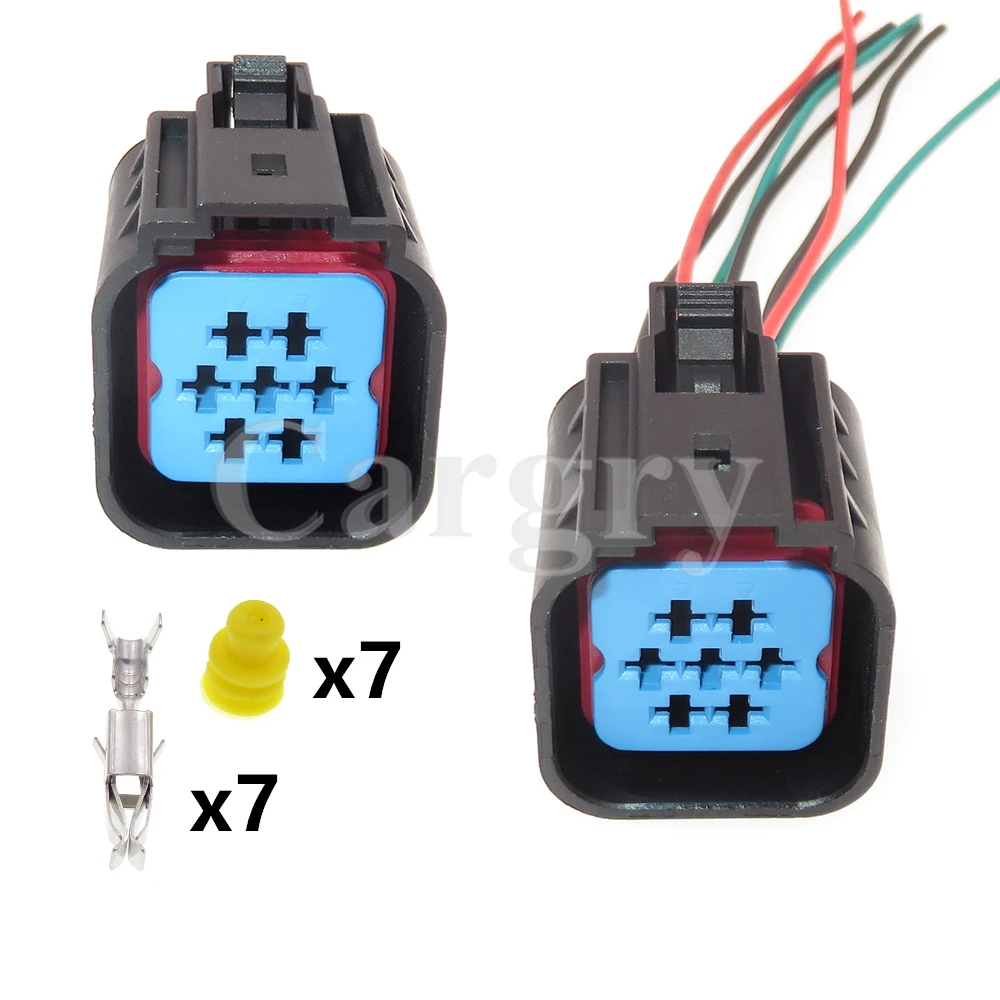 

1 Set 7P Car Wire Harness Socket Automotive Waterproof Connector AC Assembly Auto Electrical Plugs